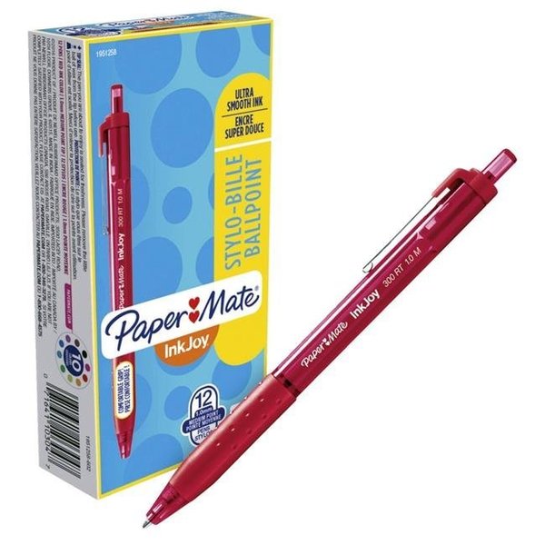 Paper Mate Paper Mate 1564393 1 mm Pen Pm Inkjoy 300RT; Red - Pack of 12 1564393